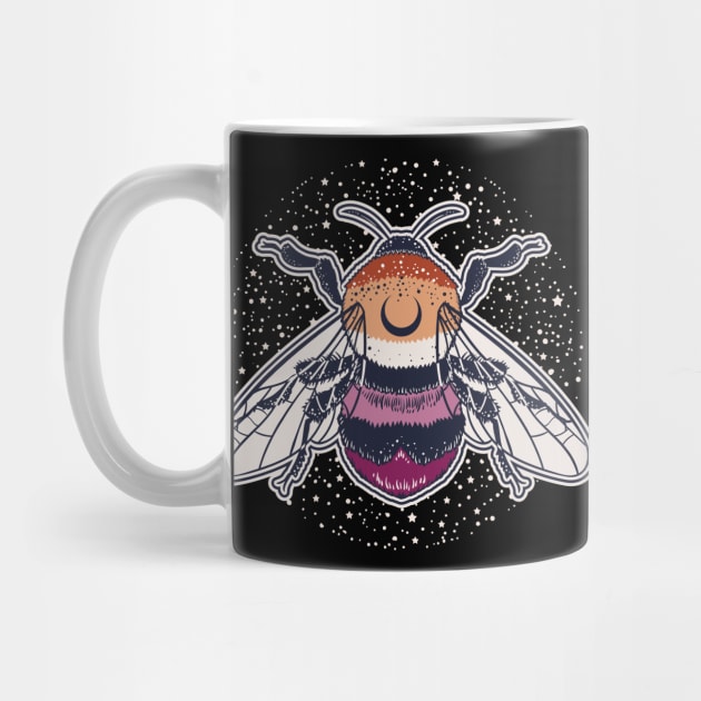 Lesbian Bee Proud LGBT Gay Pride Flag by Psitta